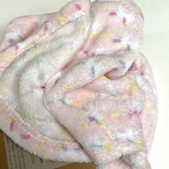 ELEMENTS OF SYLE Swaddling Blanket Pink Plush Unicorn Pattern Infant 0-3 Mo. NEW - Picture 3 of 6